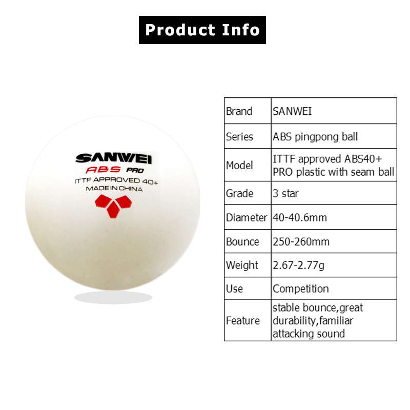 SANWEI ABS PRO 3-Star 40+ Tabl - Table Tennis Olympics 评论和价格