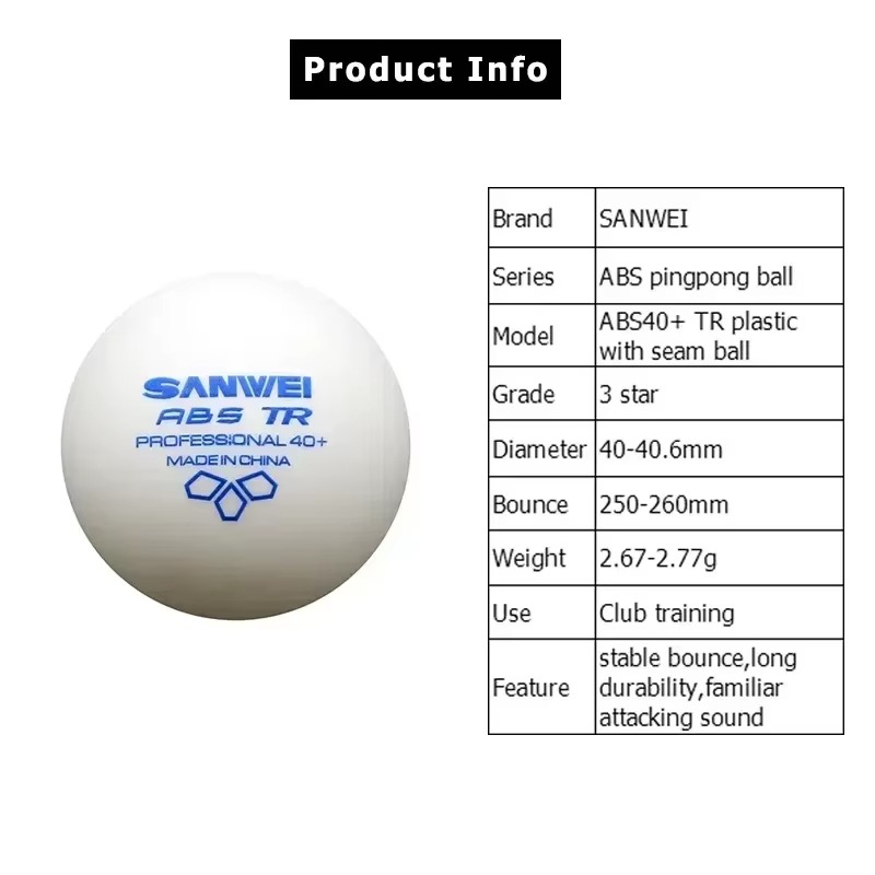 50/100pcs SANWEI TR 3 Star Tab - Table Tennis Olympics 评论和价格